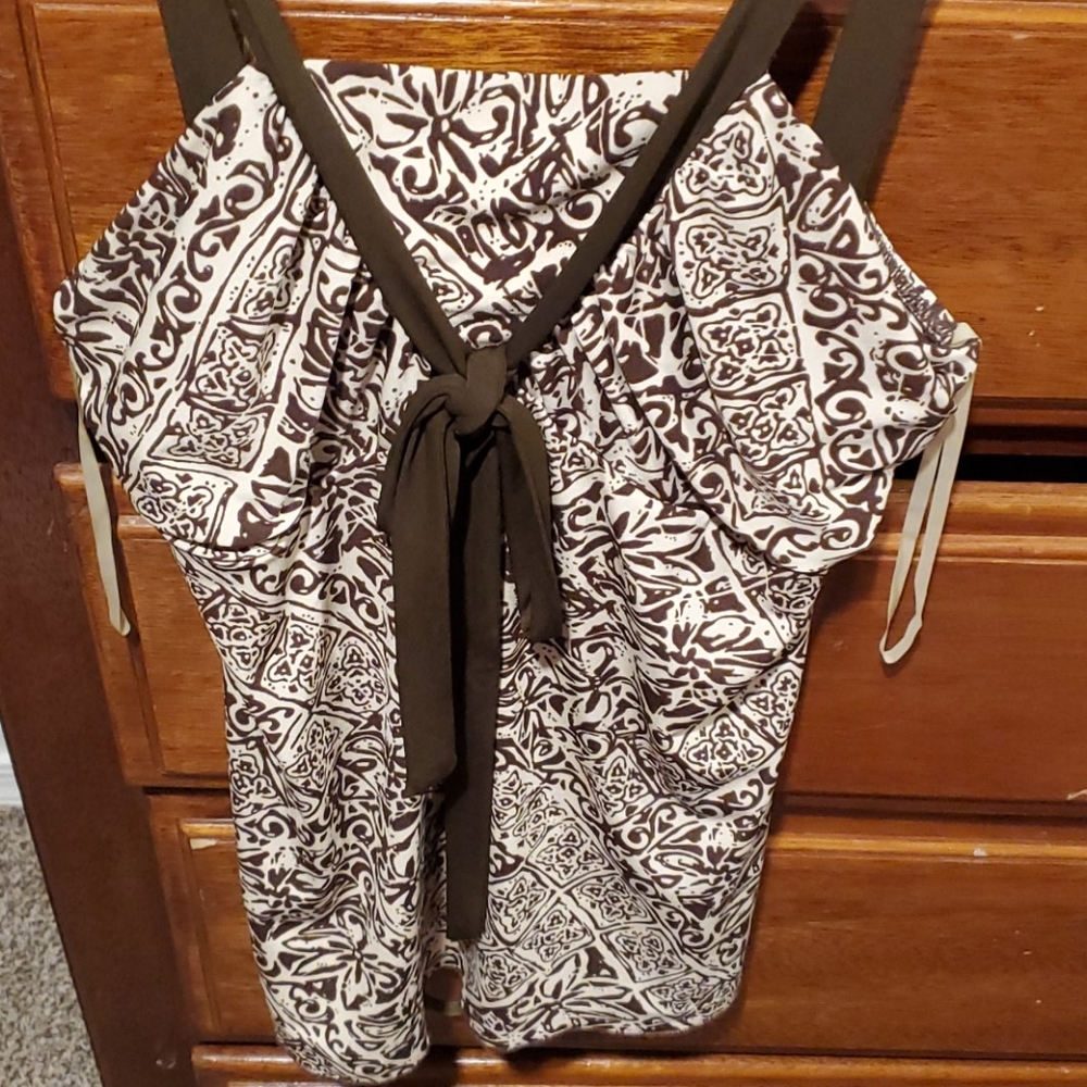 Brown tan tank top